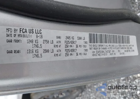 2018 Dodge Journey Se from USA, damaged, VIN 3C4PDCAB4JT497367